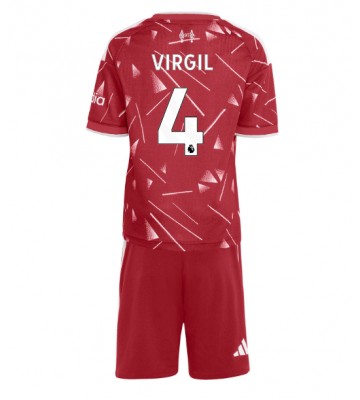 Liverpool Virgil van Dijk #4 Hjemmebanetrøje Børn 2026-27 Kortærmet (+ Korte bukser)